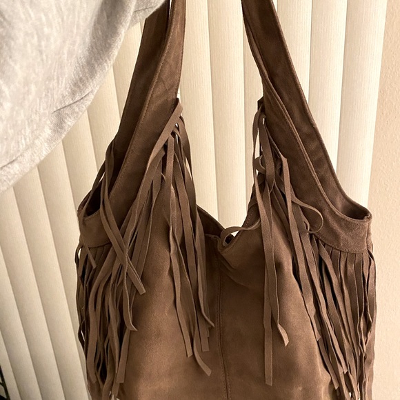 Suede fringe handbag - Picture 2 of 4